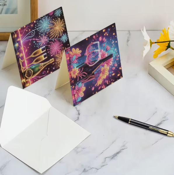 Diamond Painting Neujahrsgrüße Karten